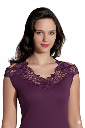 Dodes Şahinler Arkası Güpürlü Atlet B396