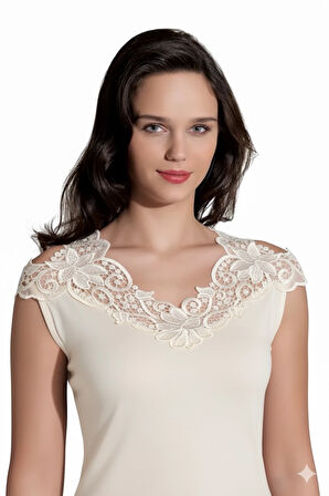 Dodes Şahinler Arkası Güpürlü Atlet B396