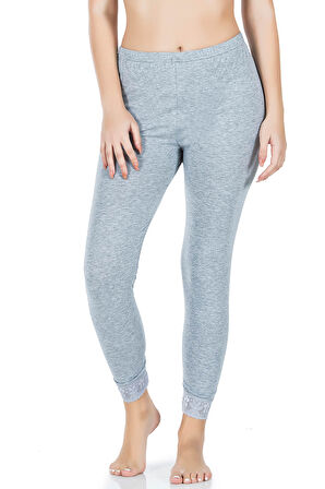 Paçası Dantelli Kadın Tayt 422