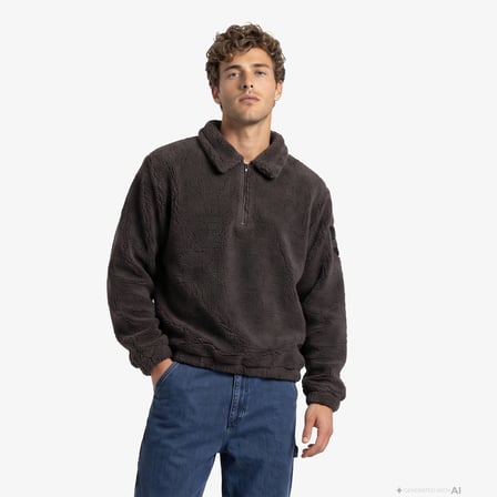 UNITED4 Regular Fit Erkek Kahverengi Sweatshirt