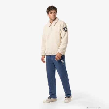 UNITED4 Regular Fit Erkek Krem Sweatshirt