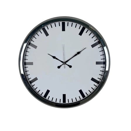 Krom Pure Simple Desenli 52 x 52 Cm Duvar Saati iegxx