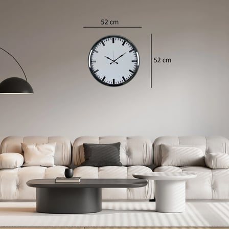 Krom Pure Simple Desenli 52 x 52 Cm Duvar Saati iegxx
