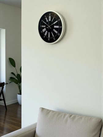 36 Cm Krem Modern Duvar Saati iegxx
