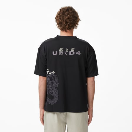 UNITED4 Regular Fit Erkek Siyah T-Shirt