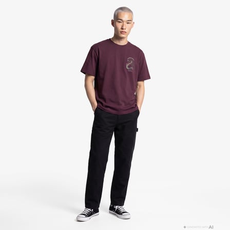 UNITED4 Regular Fit Erkek Bordo T-Shirt
