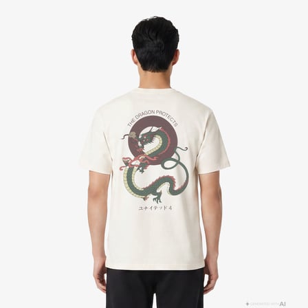 UNITED4 Regular Fit Erkek Krem T-Shirt