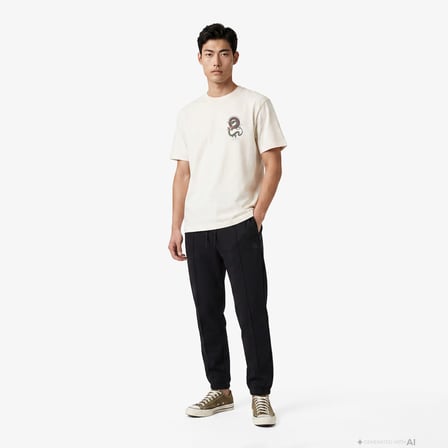 UNITED4 Regular Fit Erkek Krem T-Shirt