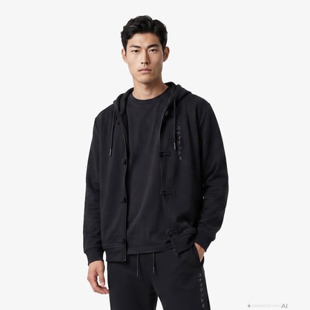 UNITED4 Regular Fit Erkek Siyah Sweatshirt