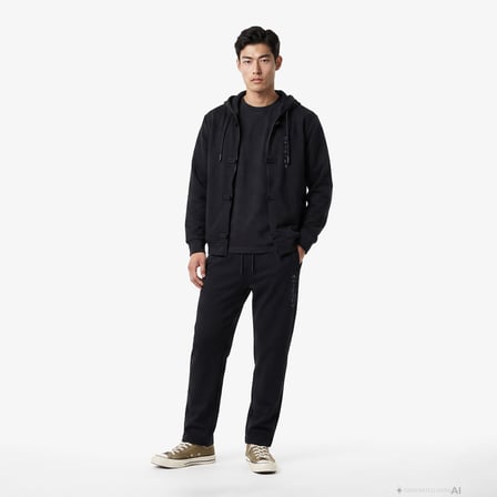 UNITED4 Regular Fit Erkek Siyah Sweatshirt