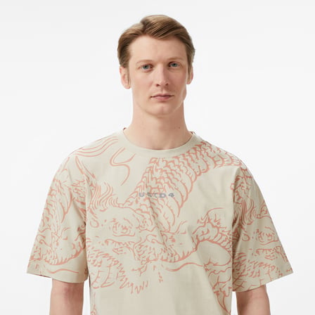 UNITED4 Regular Fit Erkek Krem T-Shirt