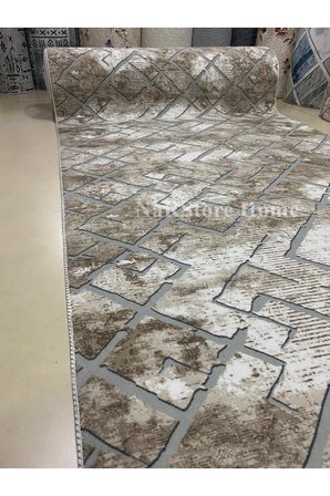 Elit Kahve Gri Kaymaz Taban Yıkanabilir Kesme Yolluk Salon Mutfak Oturma Odası Halı
