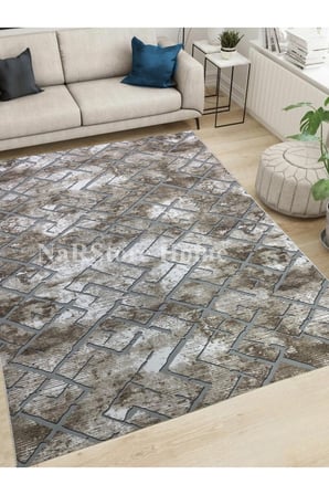 Elit Kahve Gri Kaymaz Taban Yıkanabilir Kesme Yolluk Salon Mutfak Oturma Odası Halı