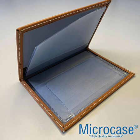 Microcase Suni Deri OTO Ruhsat Kabı Kılıfı Ruhsatlık + Ön Arka Panel Numaratör 1 Adet- TABA AL5038