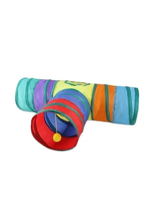 4 Adet Kedi Oyun Tüneli – Katlanabilir Naylon/Polyester Tünel, Ev İçi Oyun Alanı, Cat Tunnel, Play Tunnel