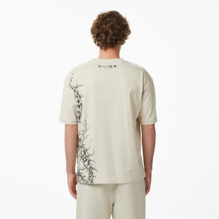 UNITED4 Regular Fit Erkek Krem T-Shirt