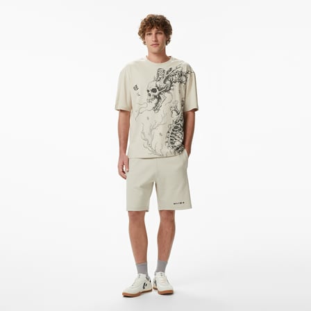 UNITED4 Regular Fit Erkek Krem T-Shirt