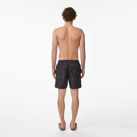 UNITED4 Regular Fit Erkek Siyah Deniz Şortu
