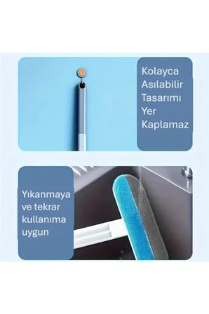 5 Adet Uzun Saplı Evcil Hayvan Tüy Temizleme Fırçası – Çift Taraflı Mikrofiber, Kaymaz Sap, Koltuk Halı Yatak Araba İçin Pet Hair Lint Remover