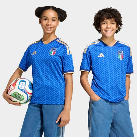 adidas İtalya 26 İç Saha Çocuk Mavi Forma