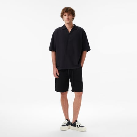 UNITED4 Oversize Fit Erkek Siyah Polo