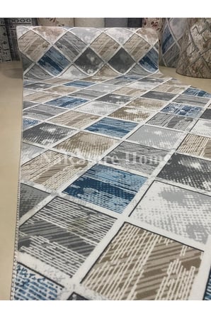 Elit Mavi Gri Kahve Kaymaz Taban Yıkanabilir Kesme Yolluk Salon Mutfak Oturma Odası Halı