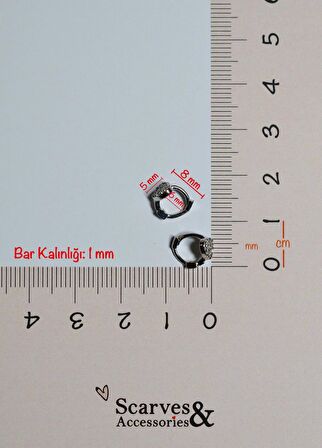 Halka Mini Kalp Tragus Piercing Helix Kıkırdak
