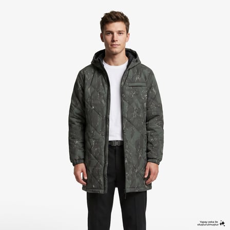 UNITED4 Regular Fit Erkek Yeşil Mont