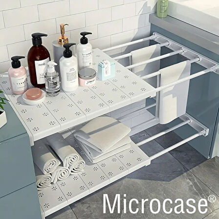 Microcase Uzunluk Ayarlamalı Dolap içi Raf 35X30-45 Cm 3 Adet AL5350