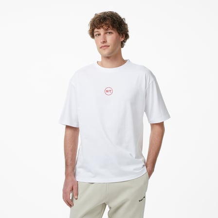 UNITED4 Regular Fit Erkek Beyaz T-Shirt