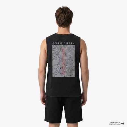 UNITED4 Regular Fit Erkek Siyah Atlet