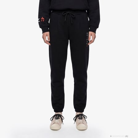 UNITED4 Regular Fit Kadın Siyah Eşofman Altı