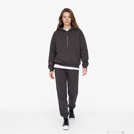 UNITED4 Regular Fit Kadın Kahverengi Sweatshirt