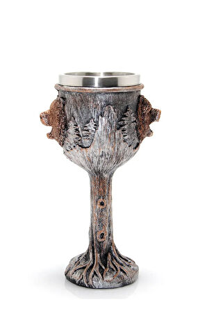 Kurt Tasarımlı Paslanmaz Çelik Kadeh Bardak