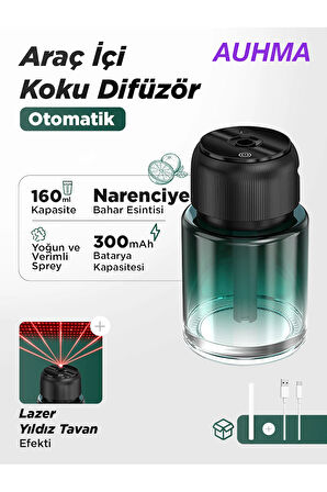 Hava Nemlendirici Araba Kokulu Difüzör Type-C Şarjlı