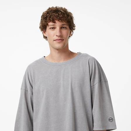 UNITED4 Oversize Fit Erkek Gri T-Shirt