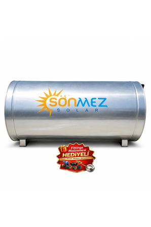 Solar Silindirik Galvaniz 1500 LT Soğuk Su Deposu (Güneş Enerjisine UYUMLU)