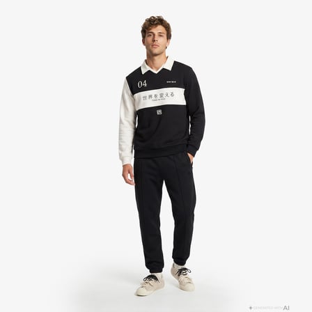 UNITED4 Regular Fit Erkek Siyah Eşofman Altı