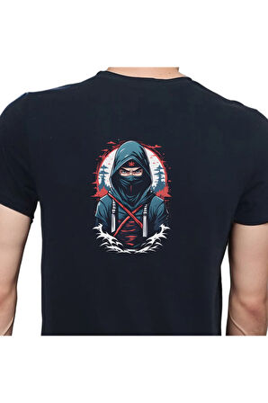 Ninja T-shirt %100 Pamuklu Siyah Penye Basic Erkek Tişört