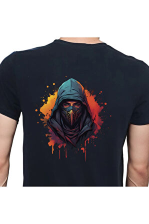 Ninja T-shirt %100 Pamuklu Siyah Penye Basic Erkek Tişört