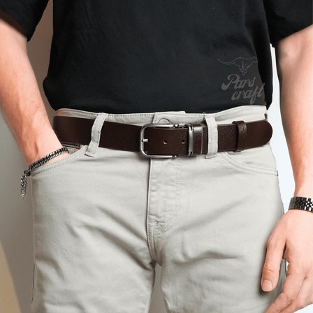 Hakiki Deri Erkek Kemer 4 cm Kaliteli Özel Tokalı Şık Tasarım Kot Kemeri