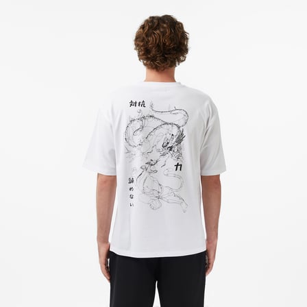 UNITED4 Regular Fit Erkek Beyaz T-Shirt