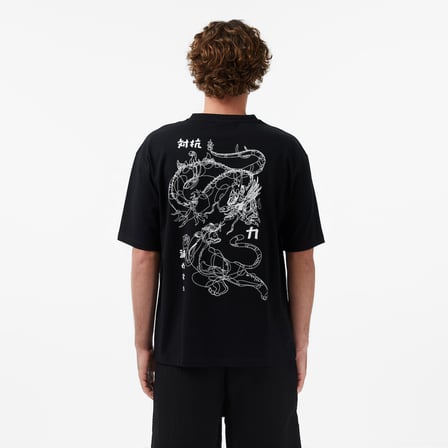 UNITED4 Regular Fit Erkek Siyah T-Shirt