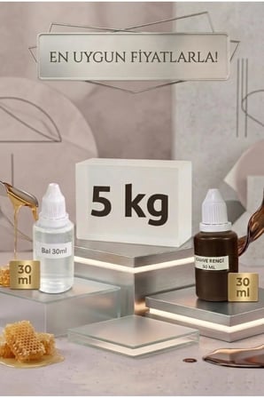 5 KG Şeffaf Sabun Bazı Kahverengi Boya Bal Esanslı El Yapımı Sabun Bazı