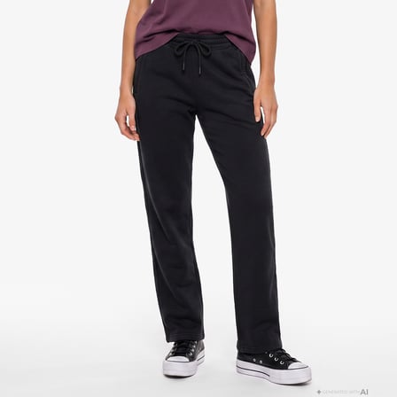 UNITED4 Regular Fit Kadın Siyah Eşofman Altı