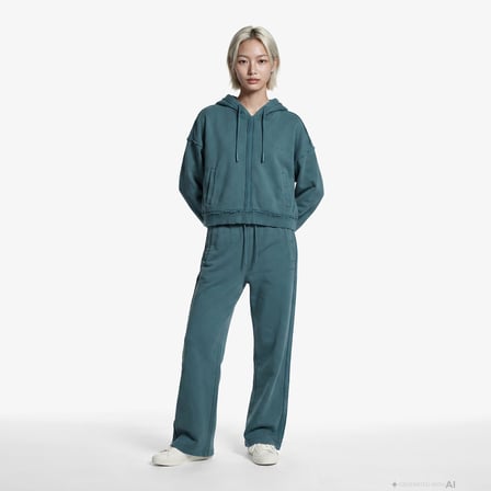 UNITED4 Regular Fit Kadın Yeşil Sweatshirt