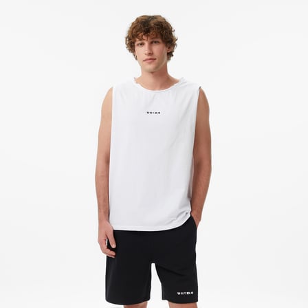 UNITED4 Regular Fit Erkek Beyaz T-Shirt