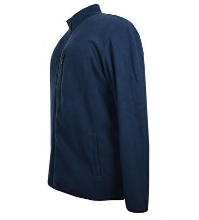 Erkek Büyük Beden Dik Yakalı Fermuarlı 122 Kg-172 Kg Arası İçin Uygun Bedenli Polar Sweat Mont