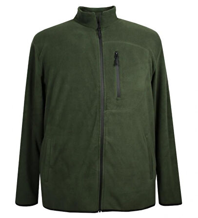 Erkek Büyük Beden Dik Yakalı Fermuarlı 122 Kg-172 Kg Arası İçin Uygun Bedenli Polar Sweat Mont