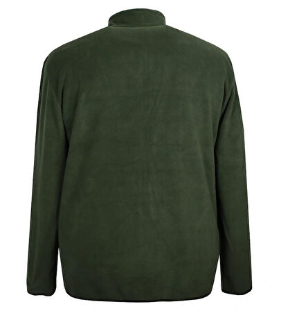 Erkek Büyük Beden Dik Yakalı Fermuarlı 122 Kg-172 Kg Arası İçin Uygun Bedenli Polar Sweat Mont